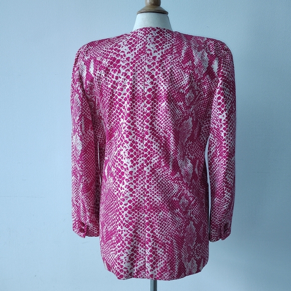 Valentino Night, Pink Snakeskin Print Suit - Picture 6 of 9